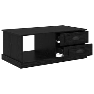 Couchtisch Schwarz Eichenoptik 90x50 cm