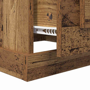 Couchtisch Altholz mit Schublade 50x50 cm