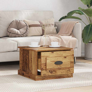 Couchtisch Altholz mit Schublade 50x50 cm