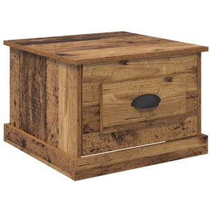 Couchtisch Altholz mit Schublade 50x50 cm