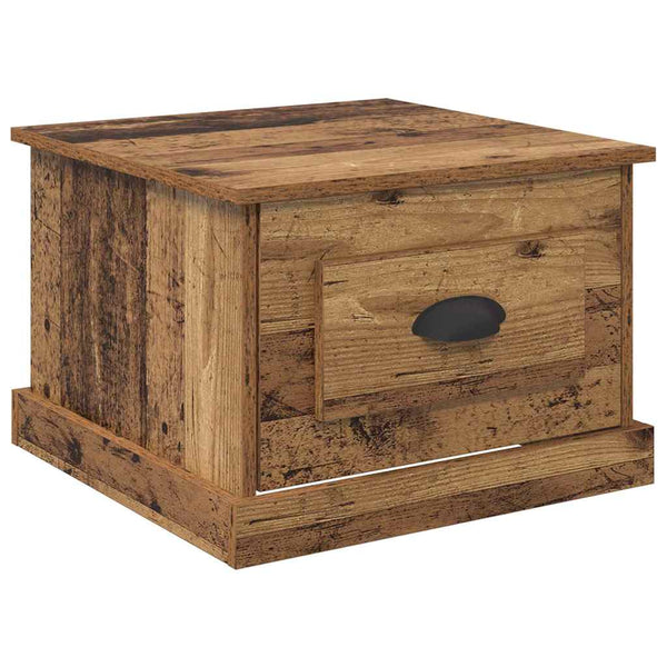 Couchtisch Altholz mit Schublade 50x50 cm