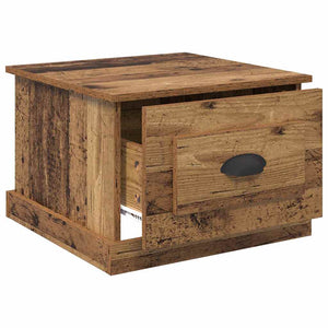 Couchtisch Altholz mit Schublade 50x50 cm
