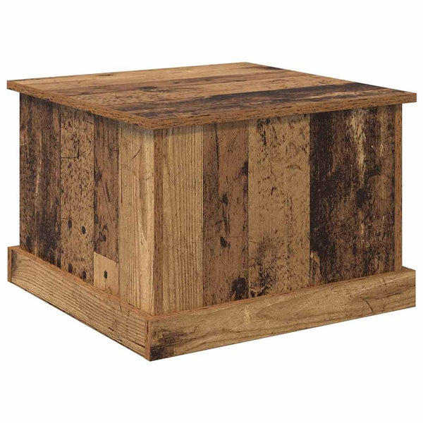 Couchtisch Altholz mit Schublade 50x50 cm