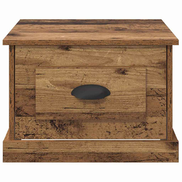 Couchtisch Altholz mit Schublade 50x50 cm