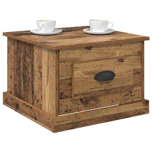Couchtisch Altholz mit Schublade 50x50 cm