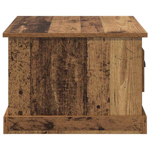 Couchtisch Altholz mit Schublade 50x50 cm