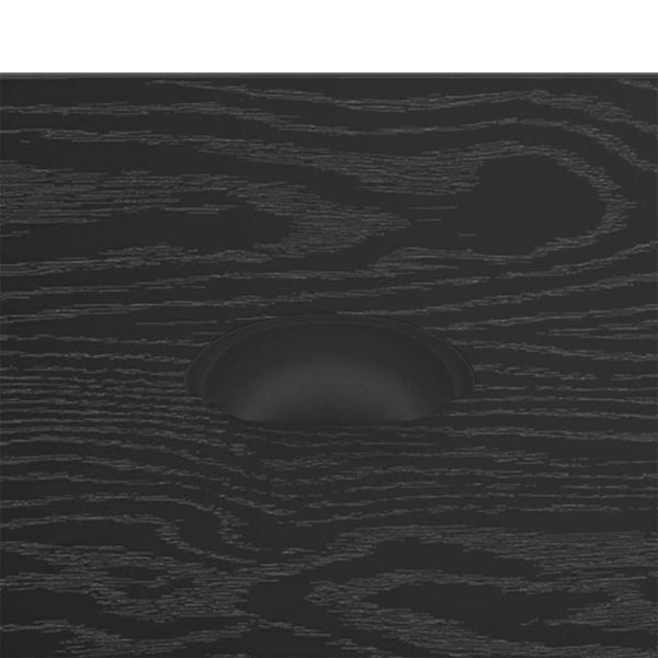Schwarzer Couchtisch Eichenoptik 50x50 cm