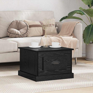 Schwarzer Couchtisch Eichenoptik 50x50 cm