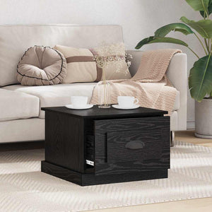 Schwarzer Couchtisch Eichenoptik 50x50 cm