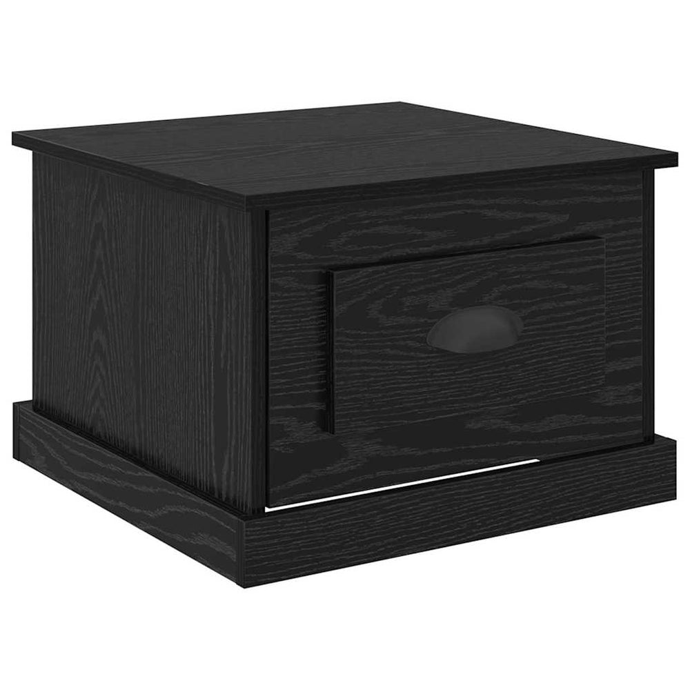 Schwarzer Couchtisch Eichenoptik 50x50 cm