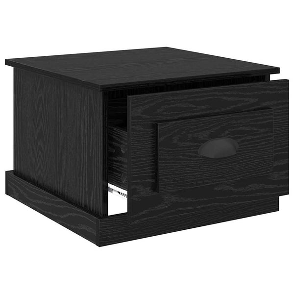 Schwarzer Couchtisch Eichenoptik 50x50 cm