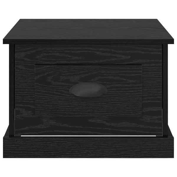 Schwarzer Couchtisch Eichenoptik 50x50 cm