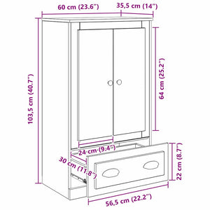 Highboard Altholz 60x35,5x103,5cm