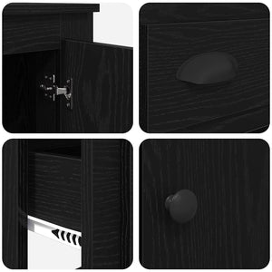Highboard Schwarz Eichen-Optik, 60 cm
