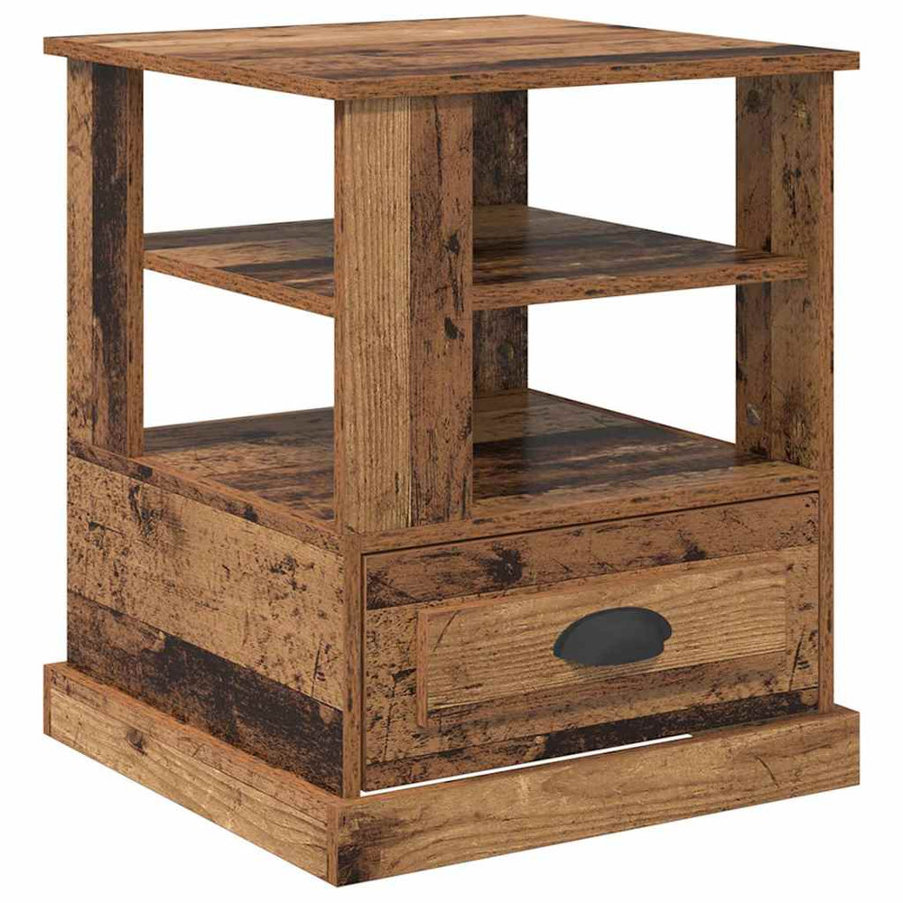 vidaXL Bedside Cabinet with Drawers Reclaimed Wood 50x50x60 cm Engineered Wood