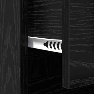 Schwarzes Sideboard Eichen-Optik 70 cm