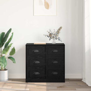 Schwarzes Sideboard Eichen-Optik 70 cm