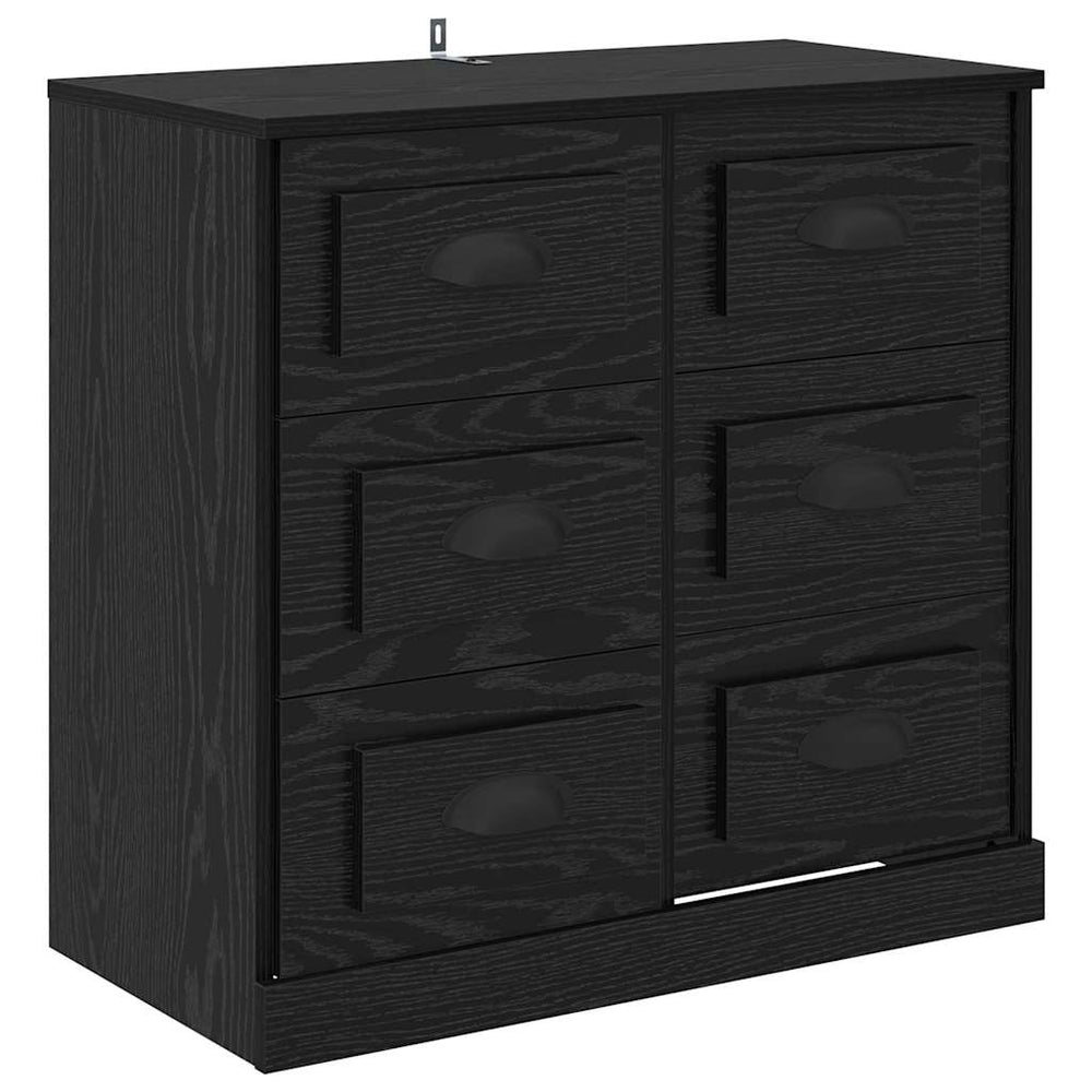 vidaXL Sideboard Black Oak Look 70 x 35.5 x 67.5 cm