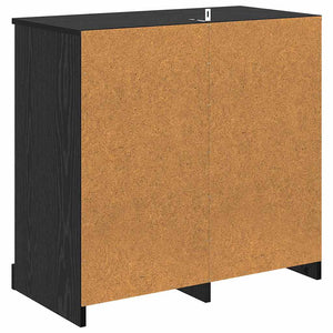 Schwarzes Sideboard Eichen-Optik 70 cm