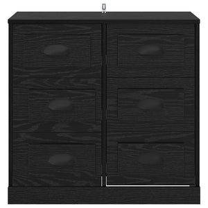 Schwarzes Sideboard Eichen-Optik 70 cm