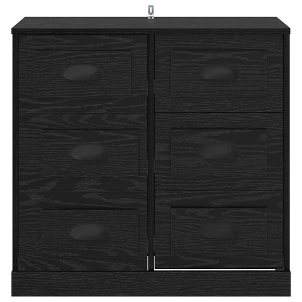 Schwarzes Sideboard Eichen-Optik 70 cm
