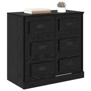 Schwarzes Sideboard Eichen-Optik 70 cm
