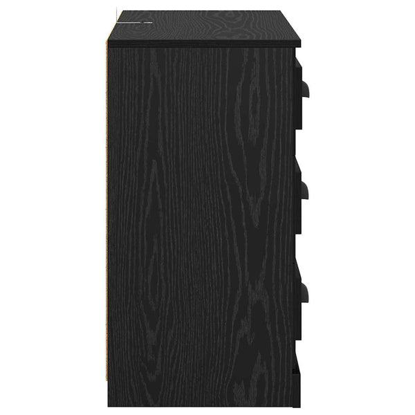 Schwarzes Sideboard Eichen-Optik 70 cm