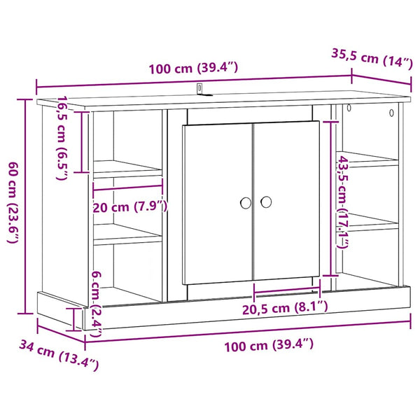 Sideboard Artisan Eiche 100x35,5x60cm