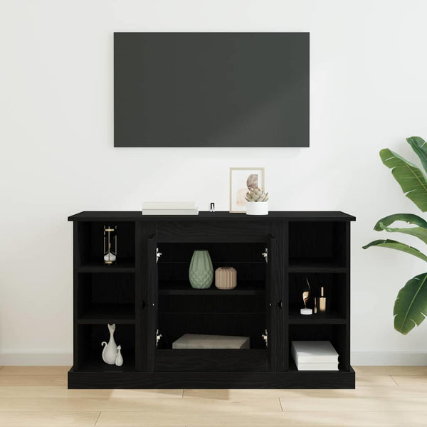 Schwarzes Sideboard Eichenoptik, 100 cm