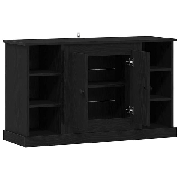 Schwarzes Sideboard Eichenoptik, 100 cm