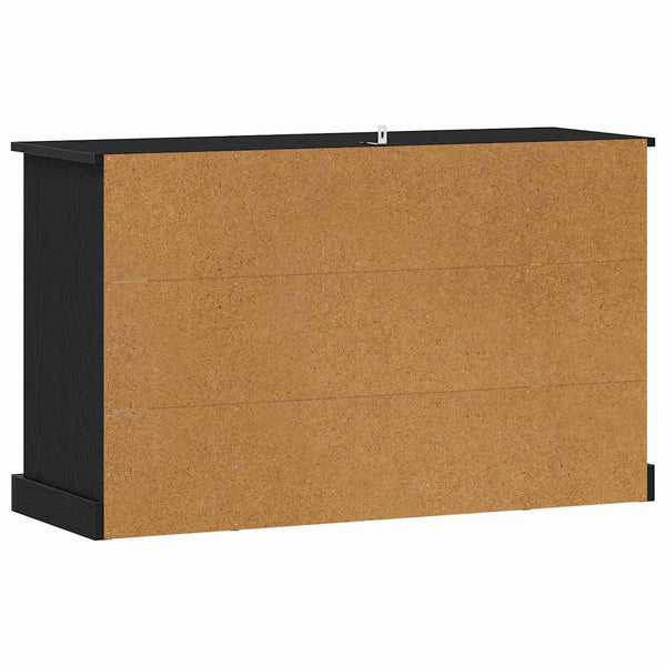 Schwarzes Sideboard Eichenoptik, 100 cm