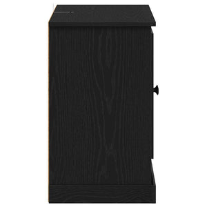 Schwarzes Sideboard Eichenoptik, 100 cm
