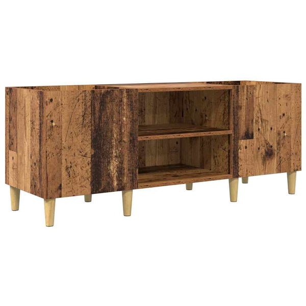 Schallplattenschrank Altholz