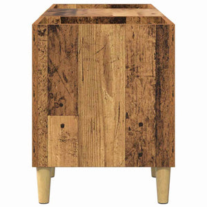 Schallplattenschrank Altholz