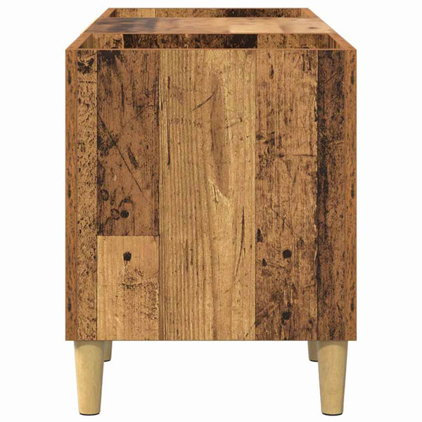 Schallplattenschrank Altholz