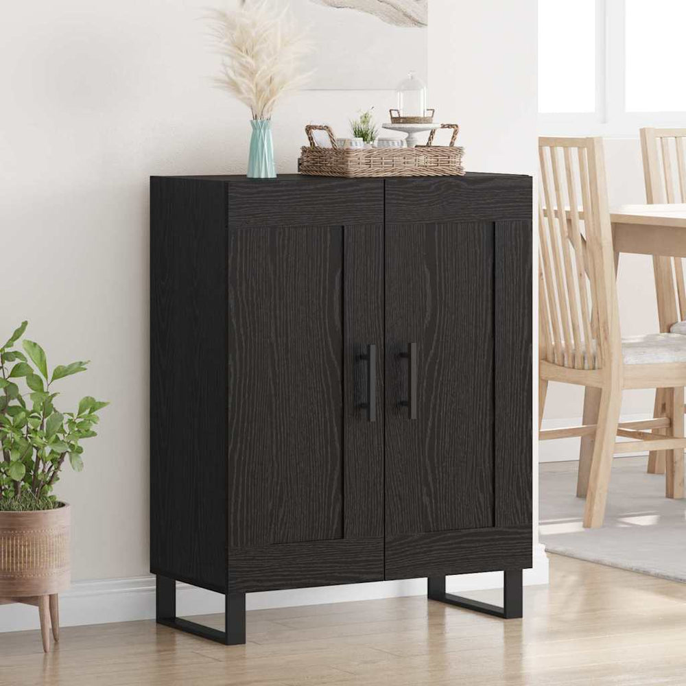 vidaXL Sideboard Black Oak Look 69.5 x 34 x 90 cm