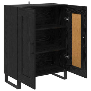 vidaXL Sideboard Black Oak Look 69.5 x 34 x 90 cm
