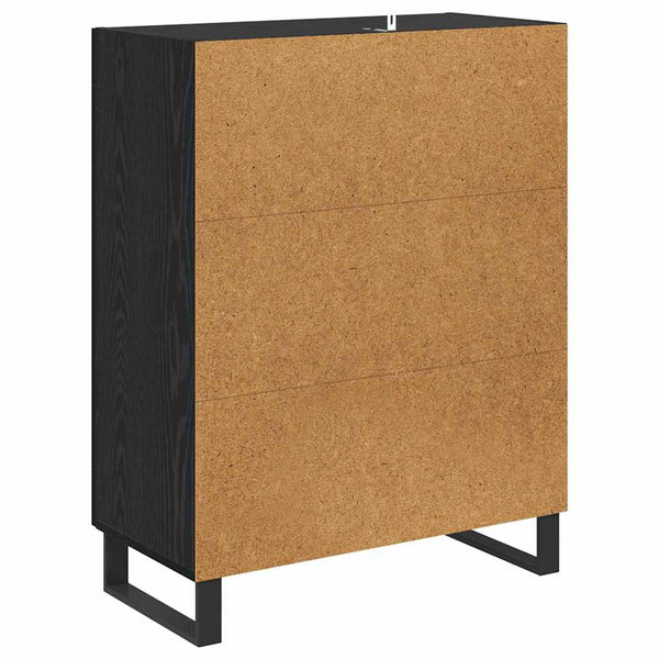 vidaXL Sideboard Black Oak Look 69.5 x 34 x 90 cm