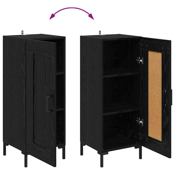 vidaXL Sideboard Olden Black Oak Look 34.5 x 34 x 90 cm