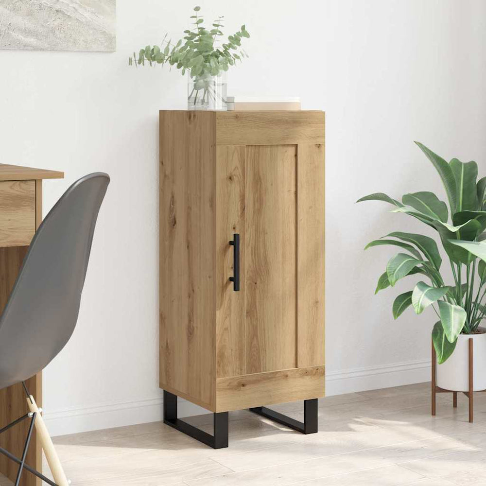 vidaXL Sideboard Artisan Oak 34.5 x 34 x 90 cm Engineered Wood and Iron