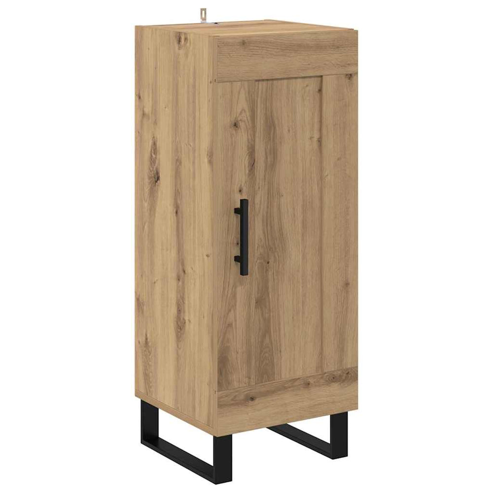vidaXL Sideboard Artisan Oak 34.5 x 34 x 90 cm Engineered Wood and Iron