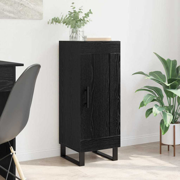 Schwarzes Sideboard Eichenoptik 90cm