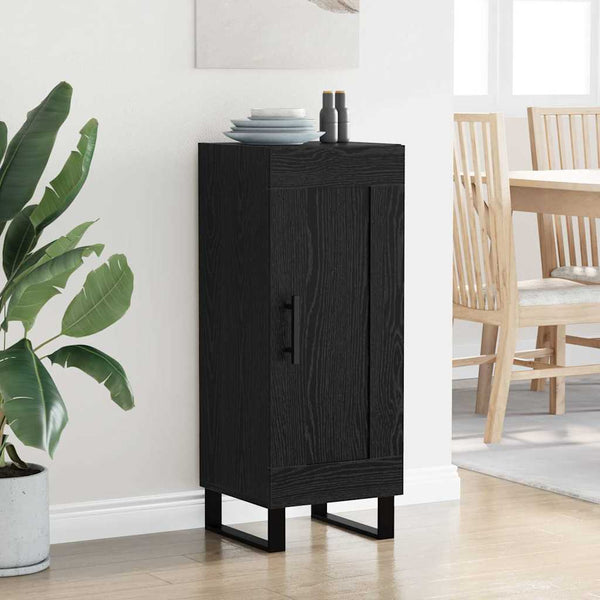 Schwarzes Sideboard Eichenoptik 90cm
