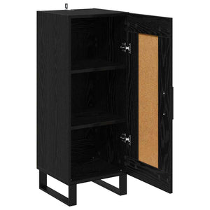 Schwarzes Sideboard Eichenoptik 90cm