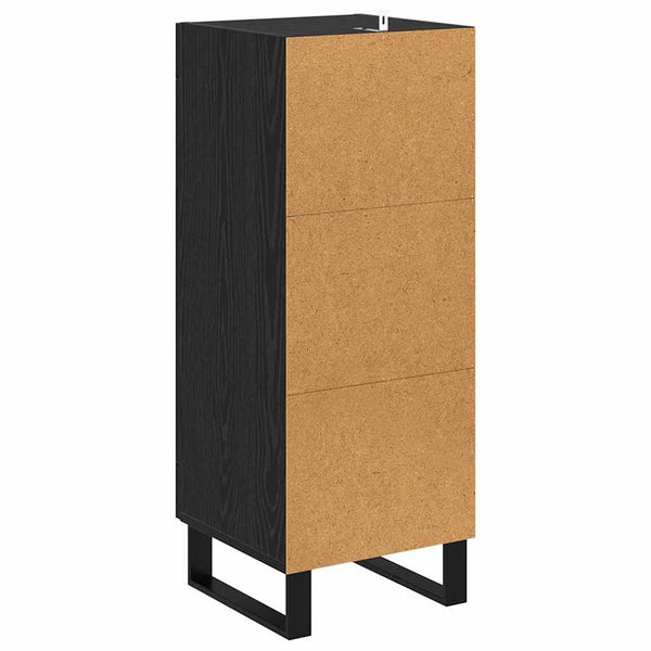 Schwarzes Sideboard Eichenoptik 90cm