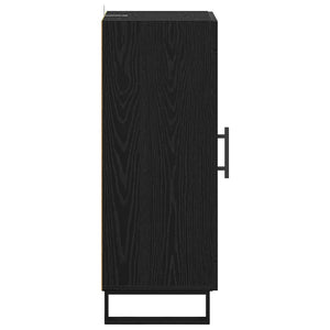 Schwarzes Sideboard Eichenoptik 90cm