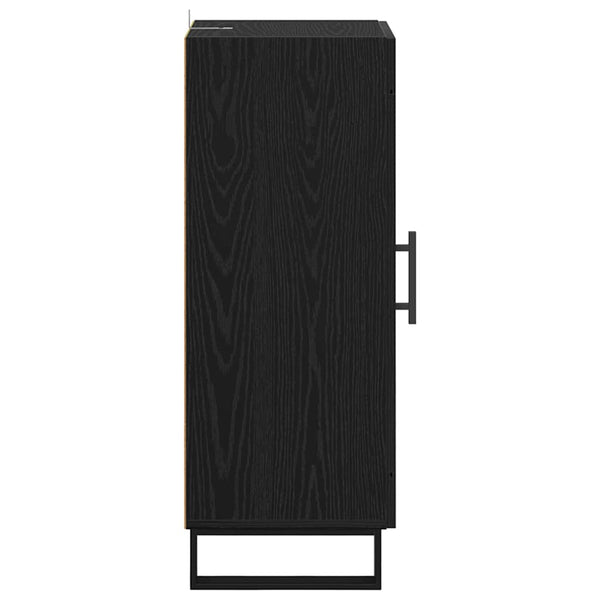 Schwarzes Sideboard Eichenoptik 90cm