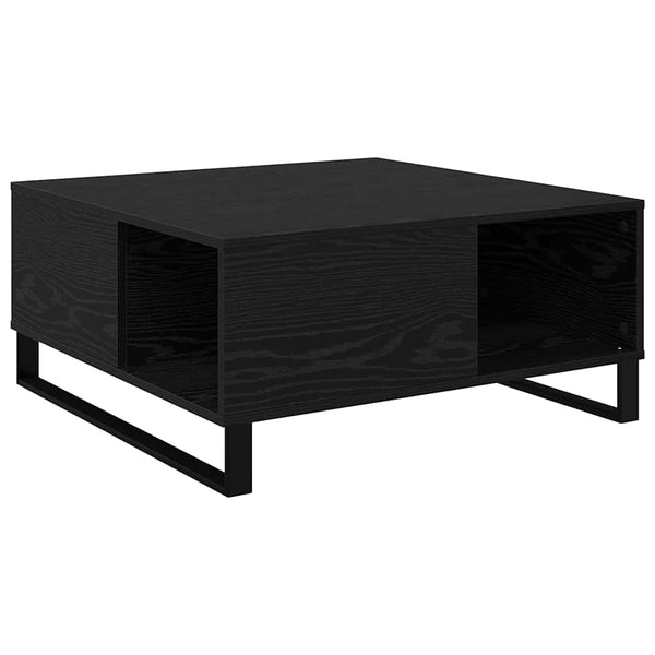 Couchtisch Schwarz Eichenoptik 80x80 cm