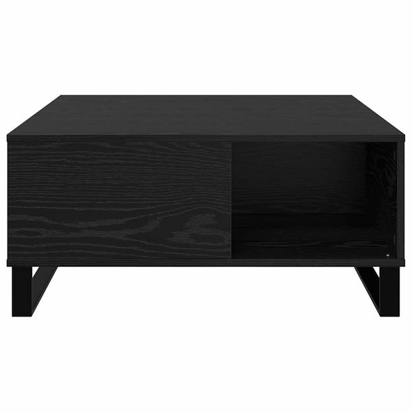Couchtisch Schwarz Eichenoptik 80x80 cm