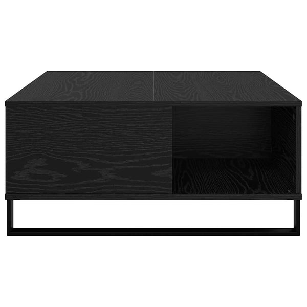 Couchtisch Schwarz Eichenoptik 80x80 cm